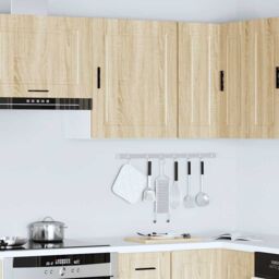 Berkfield Home Kitchen Wall Cabinet¬†Porto Sonoma Oak Engineered Wood in Grey - thumbnail 4
