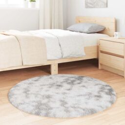 Berkfield Home Shaggy Rug High Pile NAVARRA Light Grey 100x100 cm Polyester - Size: Medium - thumbnail 3