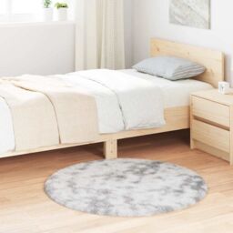 Berkfield Home Shaggy Rug High Pile NAVARRA Light Grey 100x100 cm Polyester - Size: Medium - thumbnail 1
