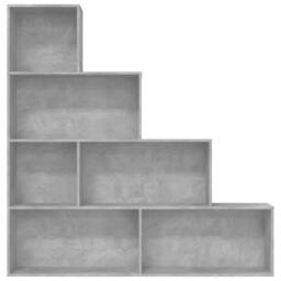 Berkfield Home Book Cabinet/Room Divider Concrete Grey 155x24x160 cm Engineered Wood - Size: 155 x 24 x 160 cm - thumbnail 5