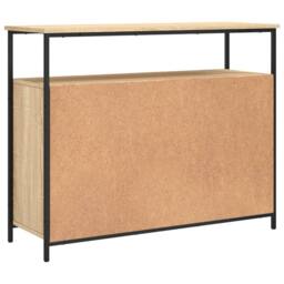 Berkfield Home Sideboard Sonoma Oak 100x35x80 cm Engineered Wood in Light Tan - Size: 100 x 35 x 80 cm - thumbnail 8