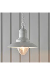 Netlighting Polperro Single Pendant Ceiling Lamp Gloss Cream Glass in Clear - thumbnail 2