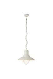 Netlighting Polperro Single Pendant Ceiling Lamp Gloss Cream Glass in Clear - thumbnail 6