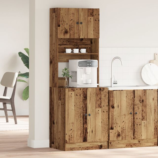 Berkfield Home Kitchen Cabinet Old Wood 60x50x180 cm Engineered Wood in Brown - Size: 60 x 50 x 180 cm - image 1