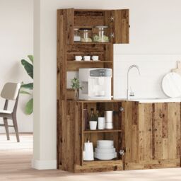 Berkfield Home Kitchen Cabinet Old Wood 60x50x180 cm Engineered Wood in Brown - Size: 60 x 50 x 180 cm - thumbnail 4