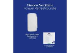 chicco Next2Me Refresh Bundle, Crib, Mattress & 2 sheets in White - thumbnail 3