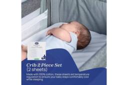 chicco Next2Me Refresh Bundle, Crib, Mattress & 2 sheets in White - thumbnail 5