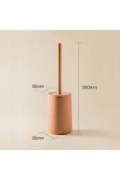 Cosmic Toilet Brush Free-standing Polyresin Mandarin Saona Collection in Orange - thumbnail 4