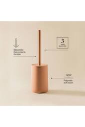 Cosmic Toilet Brush Free-standing Polyresin Mandarin Saona Collection in Orange - thumbnail 3