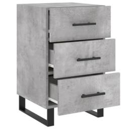 Berkfield Home Modern Bedside Cabinet Concrete Grey 40x40x66 cm Engineered Wood - Size: 40 x 40 x 66 cm - thumbnail 7