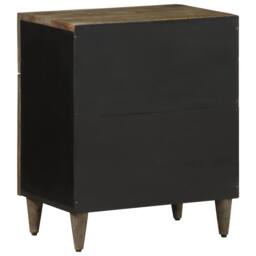 Berkfield Home Bedside Cabinet Light Grey 50x33x60 cm Solid Wood Mango - Size: 50 x 33 x 60 cm - thumbnail 5