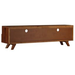 Berkfield Home TV Cabinet Solid Reclaimed Wood 140x30x40 cm in Brown - Size: 140 x 30 x 40 cm - thumbnail 2