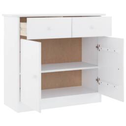 Berkfield Home Sideboard ALTA White 77x35x73 cm Solid Wood Pine - Size: 77 x 35 x 73 cm - thumbnail 4