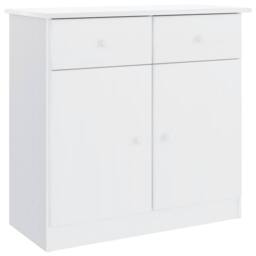 Berkfield Home Sideboard ALTA White 77x35x73 cm Solid Wood Pine - Size: 77 x 35 x 73 cm - thumbnail 1