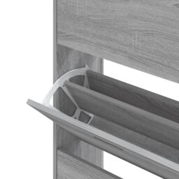Berkfield Home Shoe Cabinet Grey Sonoma 63x24x147 cm Engineered Wood - Size: 63 x 24 x 147 cm - thumbnail 6