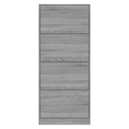 Berkfield Home Shoe Cabinet Grey Sonoma 63x24x147 cm Engineered Wood - Size: 63 x 24 x 147 cm - thumbnail 4