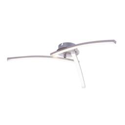 Netlighting Tansy Semi Flush Ceiling Light Nickel Matt 3x LED 3000 4000K in Grey