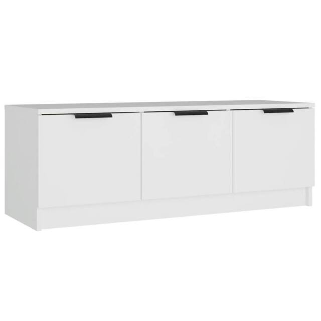 Berkfield Home TV Cabinet White 102x35x36.5 cm Engineered Wood - image 1