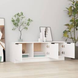 Berkfield Home TV Cabinet White 102x35x36.5 cm Engineered Wood - thumbnail 3