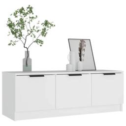 Berkfield Home TV Cabinet White 102x35x36.5 cm Engineered Wood - thumbnail 5