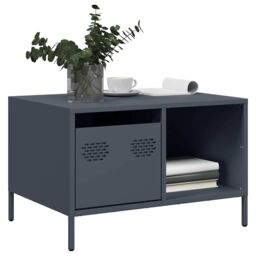 Berkfield Home Coffee Table Anthracite 68.5x50x43.5 cm Cold-rolled Steel in Black