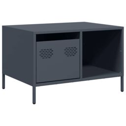 Berkfield Home Coffee Table Anthracite 68.5x50x43.5 cm Cold-rolled Steel in Black - thumbnail 2