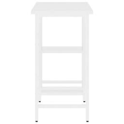 Berkfield Home Modern Computer Desk White 80x40x72 cm MDF & Metal - Size: 80 x 40 x 72 cm - thumbnail 4