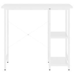 Berkfield Home Modern Computer Desk White 80x40x72 cm MDF & Metal - Size: 80 x 40 x 72 cm - thumbnail 1