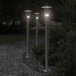Berkfield Home Outdoor Floor Lamp Silver 100 cm Stainless Steel