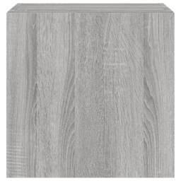 Berkfield Home TV Wall Cabinet with LED Lights Grey Sonoma 40.5x35x40 cm - thumbnail 9