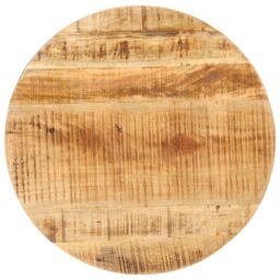 Berkfield Home Coffee Table Ã˜68x43 cm Rough Mango Wood in Brown - Size: 68x43 cm - thumbnail 4