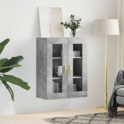 Berkfield Home Wall Mounted Cabinet Concrete Grey 69.5x34x90 cm - thumbnail 3