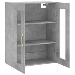 Berkfield Home Wall Mounted Cabinet Concrete Grey 69.5x34x90 cm - thumbnail 6
