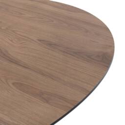 CALICOSY Round Dining Table With Metal Legs, 120 Cm Diameter - MAYA in Dark Brown - thumbnail 5