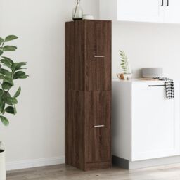 Berkfield Home Apothecary Cabinet Brown Oak 30x41x144.5 cm Engineered Wood - thumbnail 4