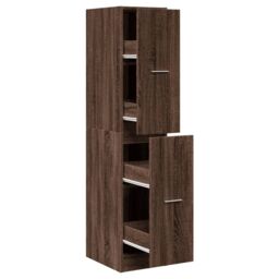 Berkfield Home Apothecary Cabinet Brown Oak 30x41x144.5 cm Engineered Wood - thumbnail 2