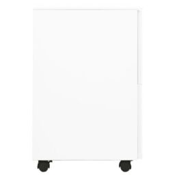 Berkfield Home Mobile File Cabinet White 39x45x67 cm Steel - Size: 39 x 45 x 67 cm - thumbnail 3