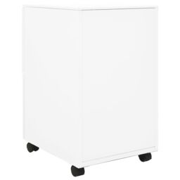 Berkfield Home Mobile File Cabinet White 39x45x67 cm Steel - Size: 39 x 45 x 67 cm - thumbnail 4