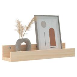 Berkfield Home Wall Shelves 2 pcs 50x12x9 cm Solid Wood Pine in Light Tan - Size: 50 x 12 x 9 cm - thumbnail 7