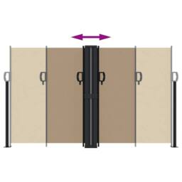 Berkfield Home Retractable Side Awning Taupe 140x1000 cm - thumbnail 5