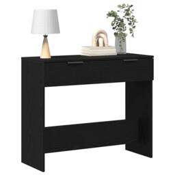 Berkfield Home Modern Console Table Black Oak 90x36x75 cm Engineered Wood - Size: 90 x 36 x 75 cm