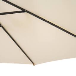 Monstershop Cantilever Parasol 3m With Full Fan Base - Cream in Beige - thumbnail 9