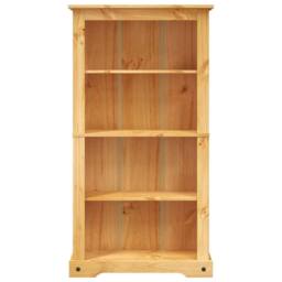Berkfield Home 4-Tier Bookcase Mexican Pine Corona Range 81x29x150 cm in Brown - Size: 81 x 29 x 150 cm - thumbnail 3