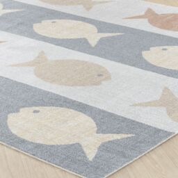 Livabliss Lilian - Kids Beige Orange Grey Yellow Washable Rug for Children's Rooms - Size: 160 cm x 215 cm - thumbnail 6