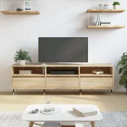 Berkfield Home TV Cabinet Sonoma Oak 150x30x44.5 cm Engineered Wood in Brown