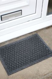 JVL Dirt Defender Scraper Doormat 40x60cm Diamond Grey - Size: 40 cm x 60 cm - thumbnail 2