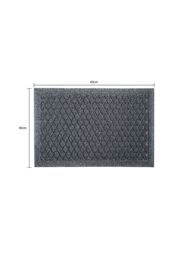 JVL Dirt Defender Scraper Doormat 40x60cm Diamond Grey - Size: 40 cm x 60 cm - thumbnail 5