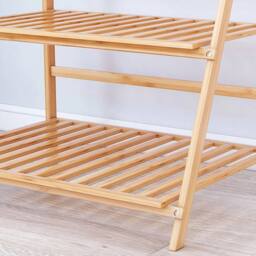 Kelvenix 4 Tiers Plant Stand Ladder Shelf in Brown - Size: 0.5m x 1m - thumbnail 3