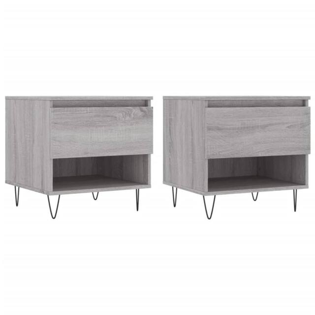 Berkfield Home Coffee Tables 2 pcs Grey Sonoma 50x46x50 cm Engineered Wood - Size: 50 x 46 x 50 cm - image 1