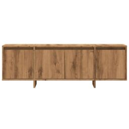 Berkfield Home TV Cabinet Artisan Oak 120x30x40.5 cm Engineered Wood in Brown - thumbnail 4